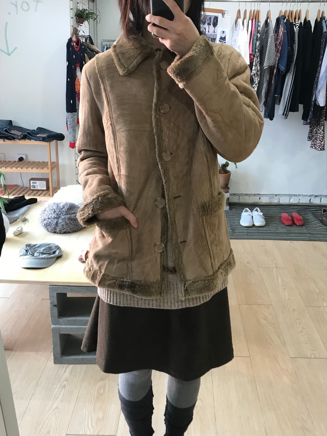 Vintage shearling coat 상품이미지2