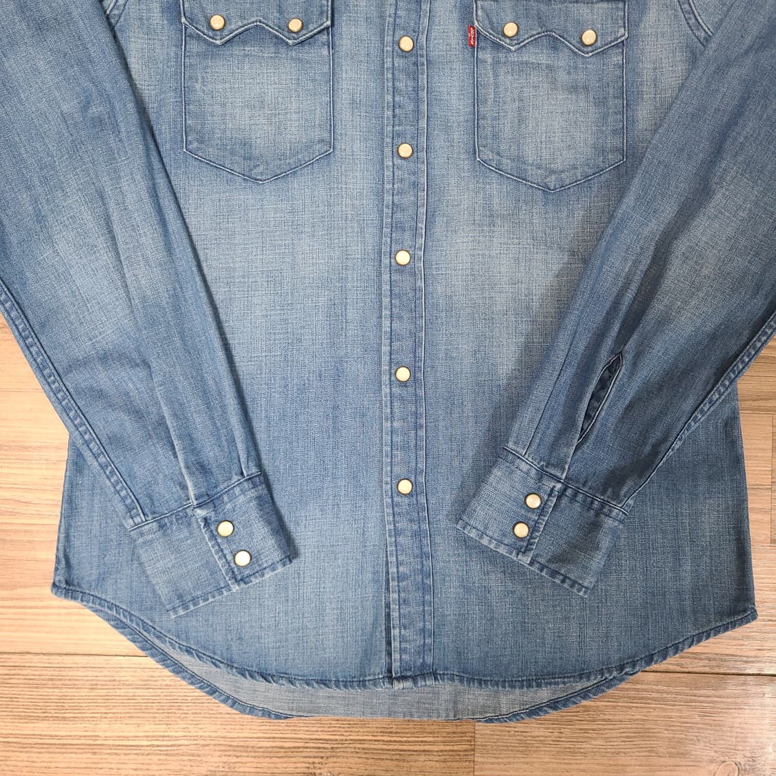 [100] 리바이스 빈티지 워싱 웨스턴 데님 셔츠 남방 상품이미지4