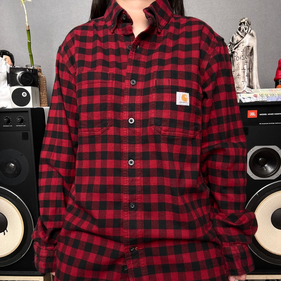 칼하트 레드 체크셔츠 상품이미지1
