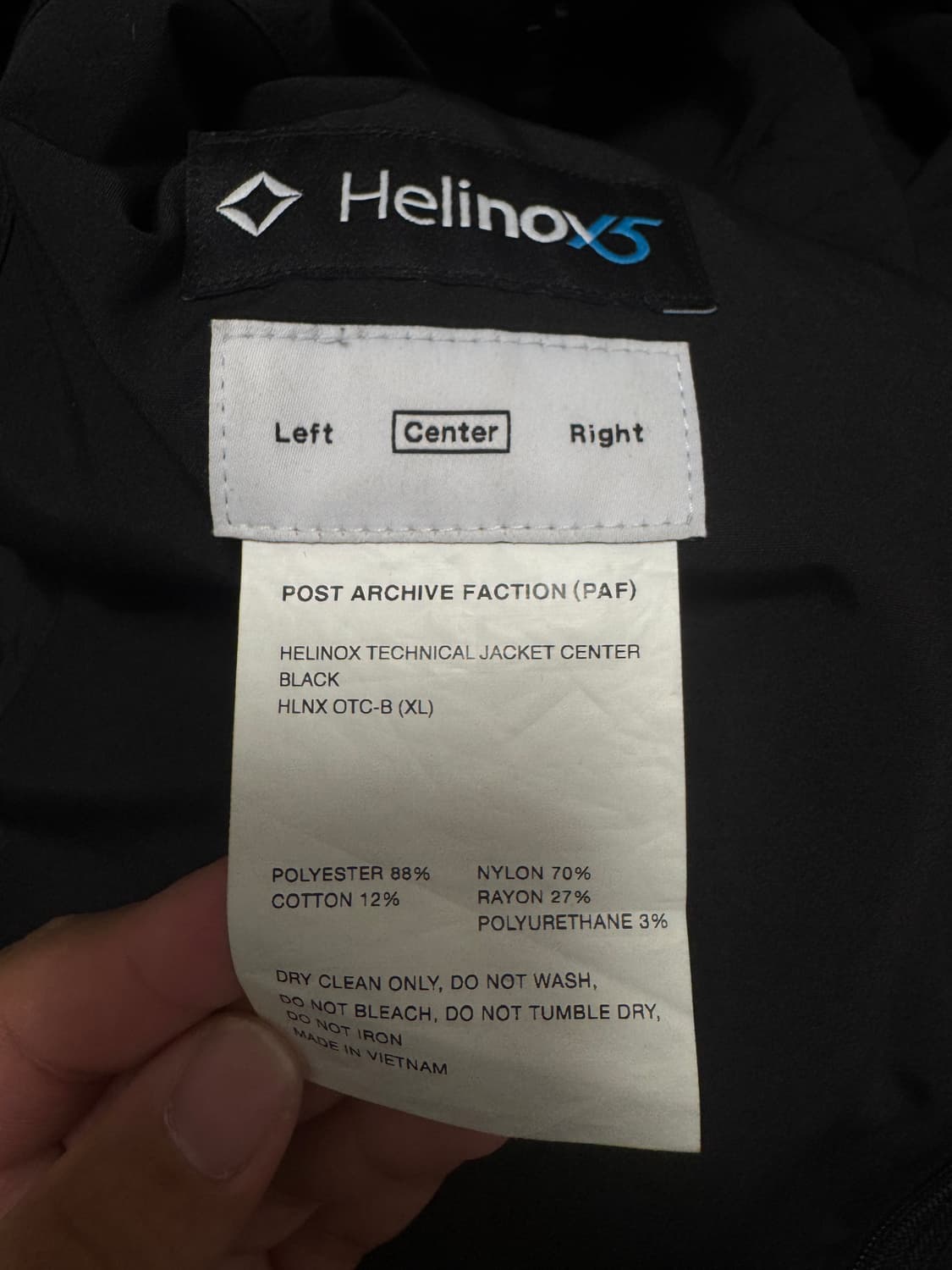 PAF x 헬리녹스 테크니컬 자켓 XL 상품이미지3
