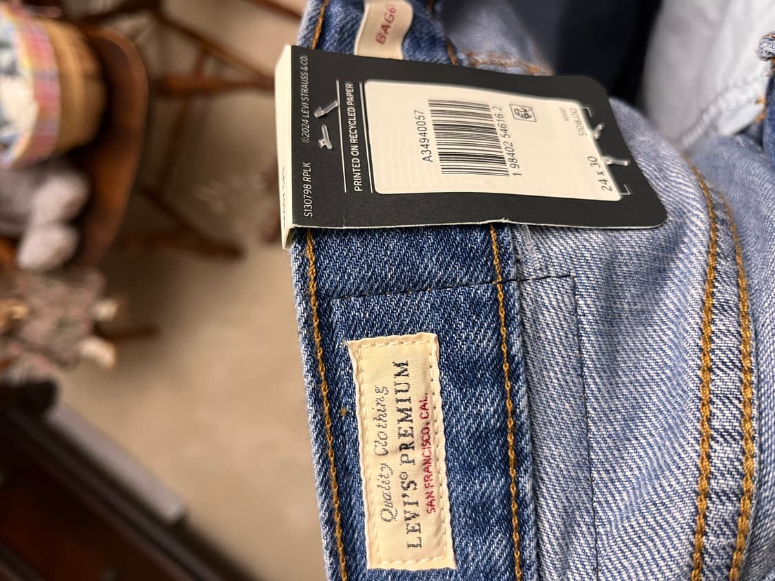 리바이스 정품 배기 대드 진 | 요즘 대세 와이드핏 데님 팬츠 상품이미지6