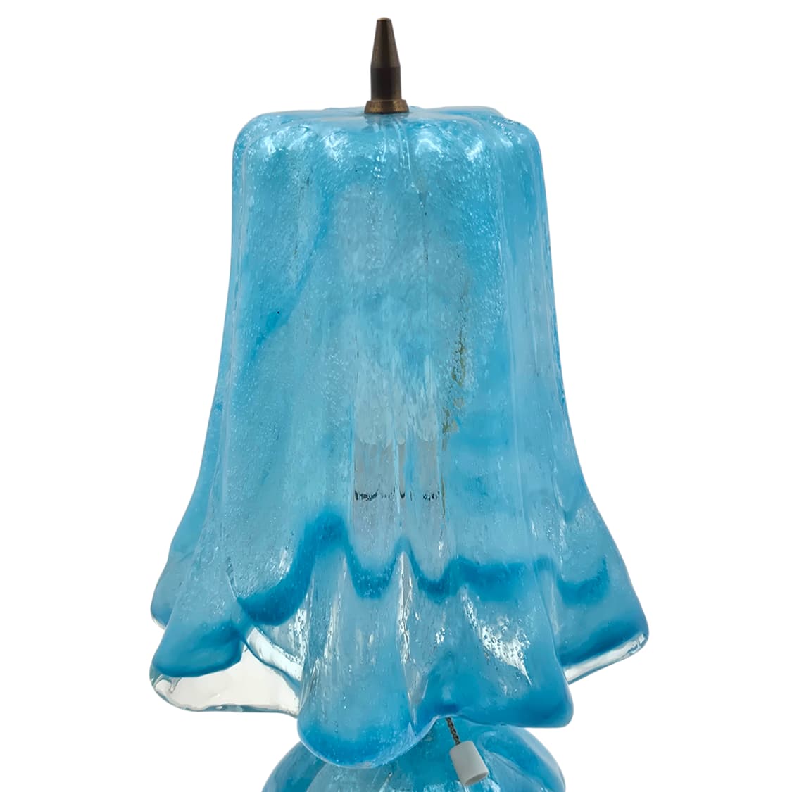 60s 이와타 아트글라스 스카이 마블 엔틱 빅 램프 상품이미지6