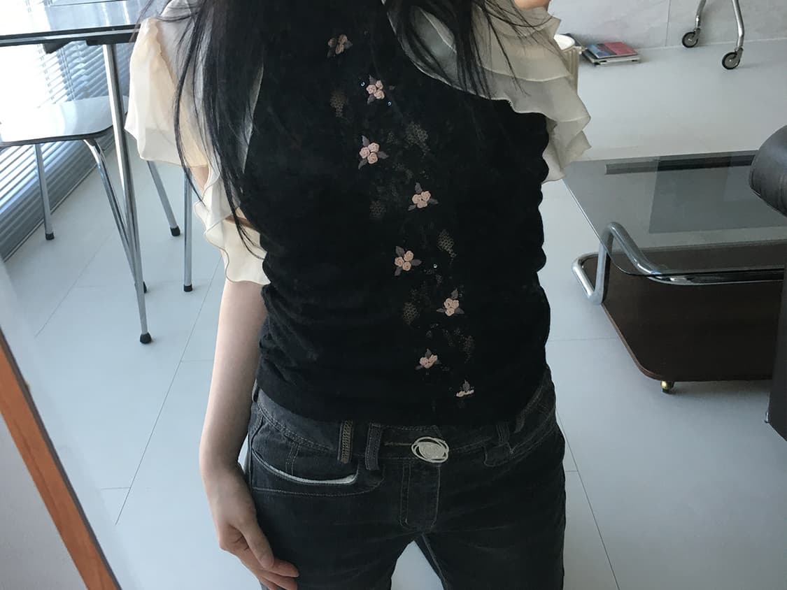 floral lace sleeveless 상품이미지4