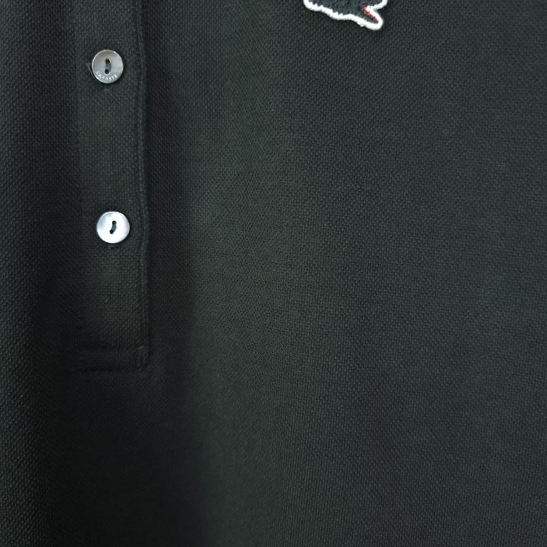 [라코스테](새상품) 로고 패치 반팔 카라 원피스 블랙 M20237 상품이미지6