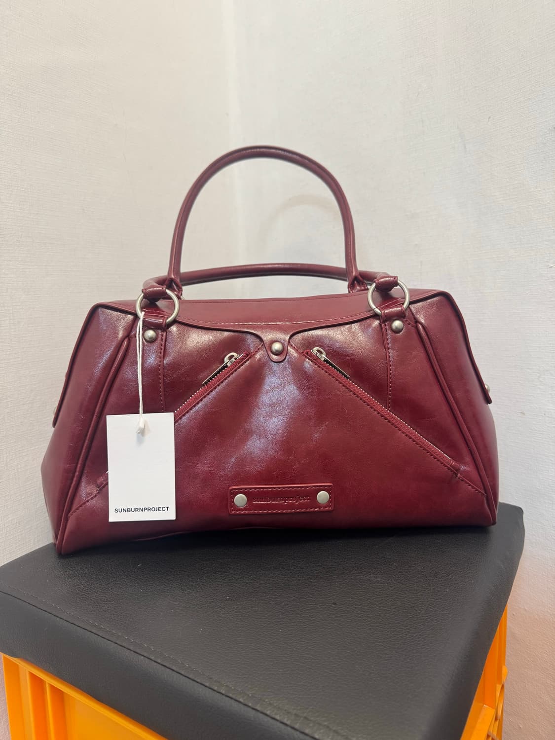 썬번프로젝트 모스백 버건디 숄더백 한소희착용 가방 새상품 상품이미지7