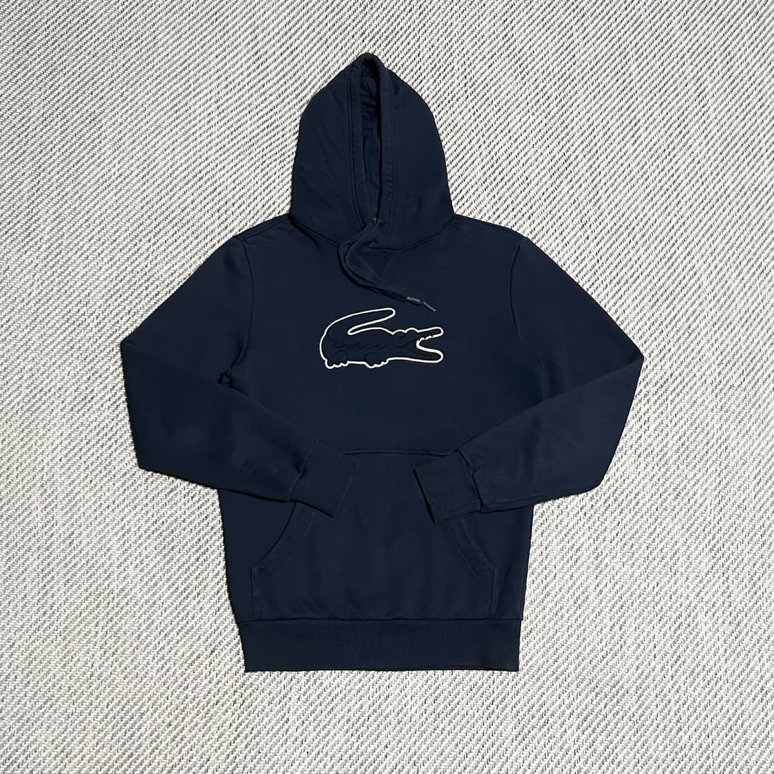 [XS] Lacoste 라코스테 네이비 빅로고 후드티 상품이미지1