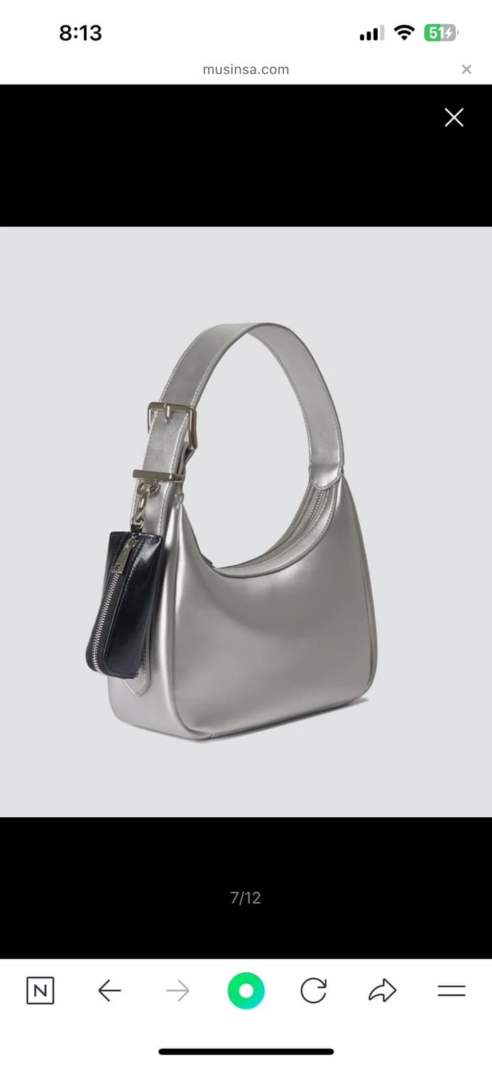 무신사 스탠다드 아치 호보 백 [실버] 상품이미지4