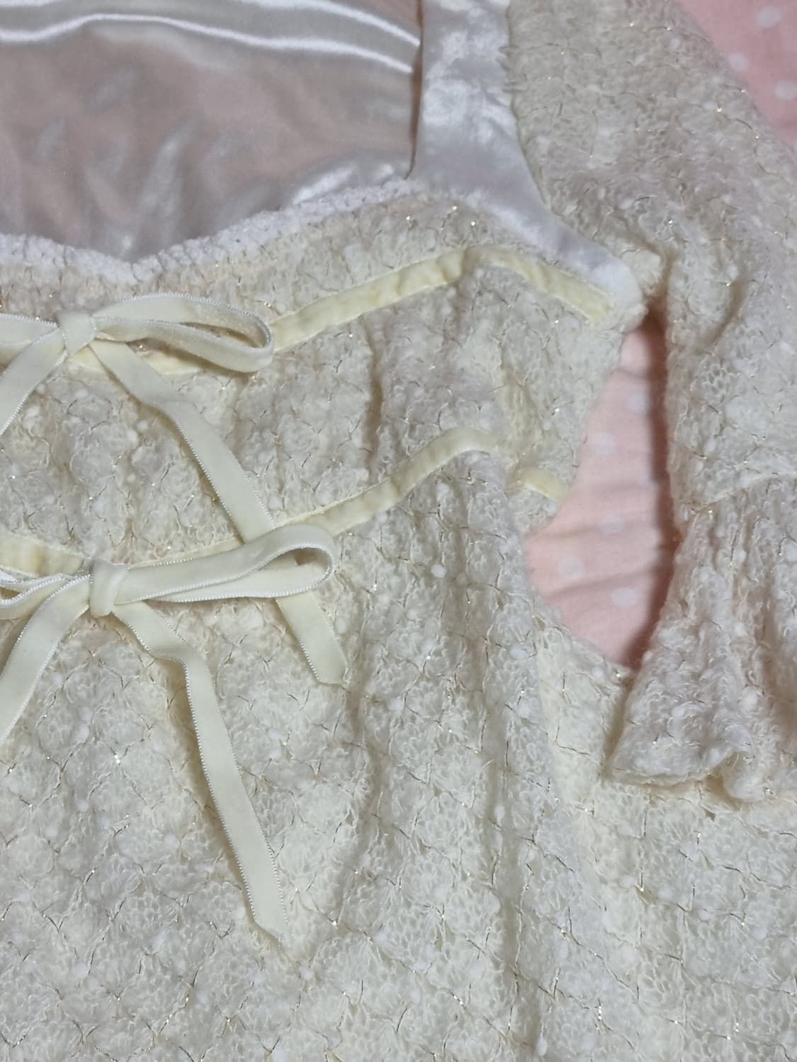 리즈리사 리본 라떼갸루 니트 상품이미지5