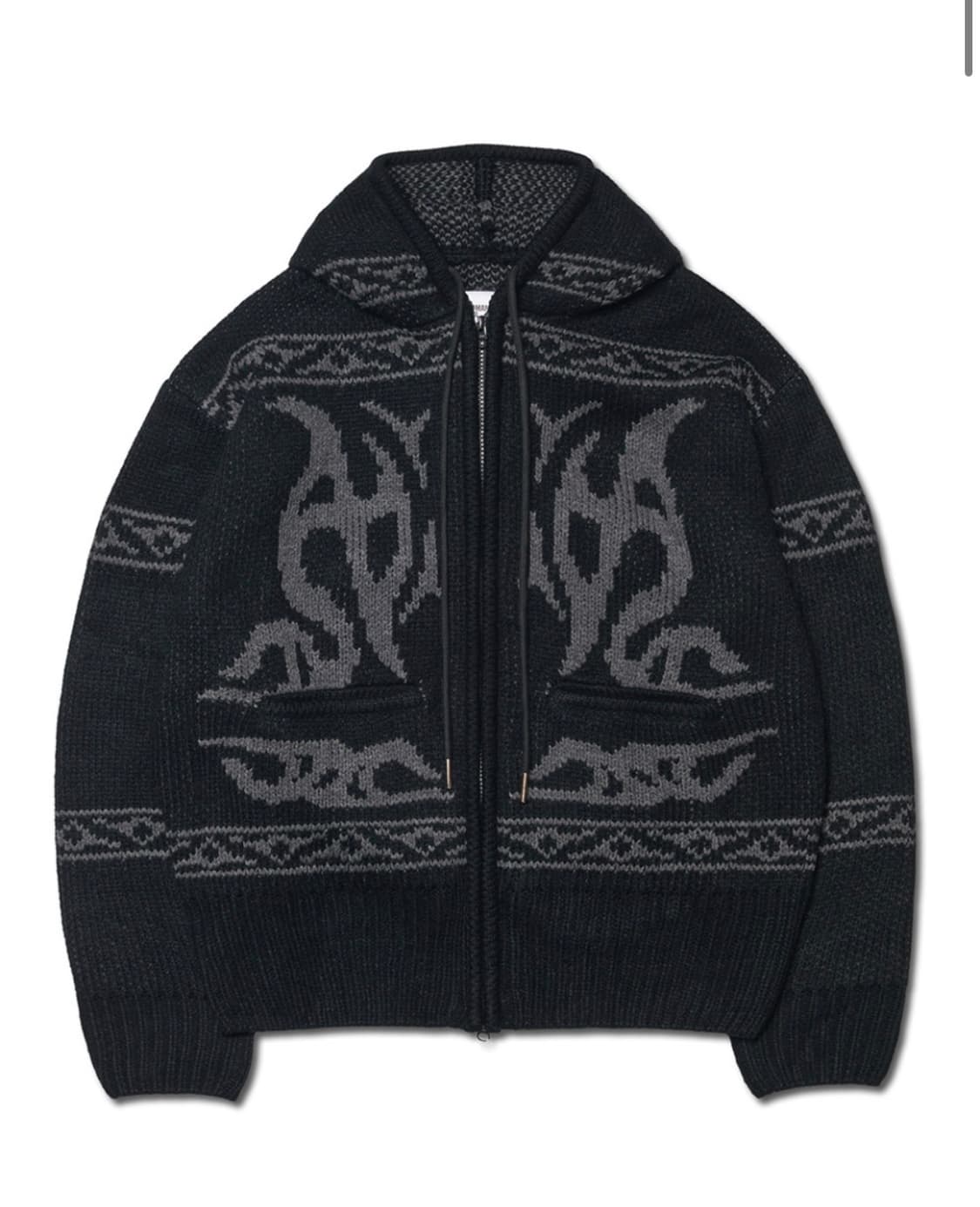 (L)노매뉴얼 코위찬 COWICHAN HOODED ZIP-UP [블랙 상품이미지2