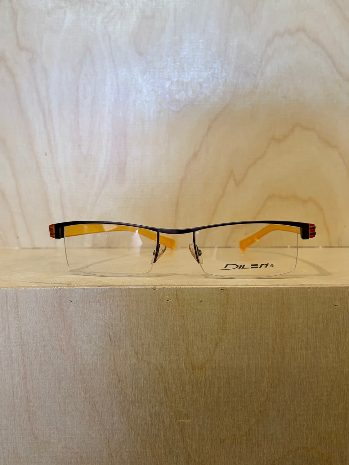 [DILEM] 딜렘 반무테 안경 BD031 브라운 & 오렌지 상품이미지1