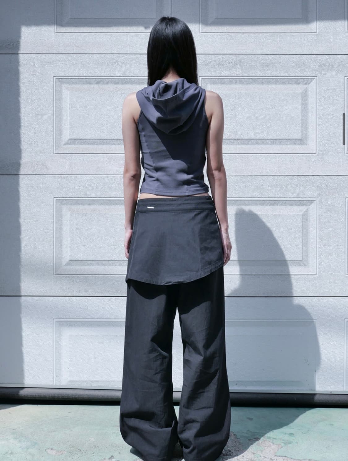 미세키서울 라인 후디 베스트 챠콜 상품이미지2