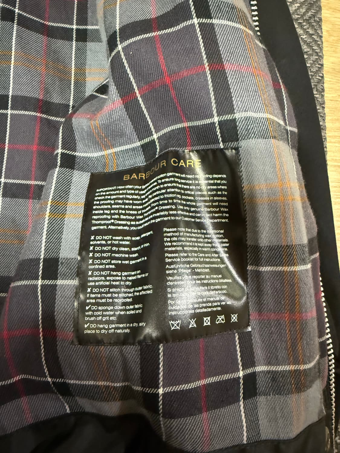 바버 / TRANSPORT  트랜스포트 왁스 자켓 42(110) 사이즈 상품이미지5