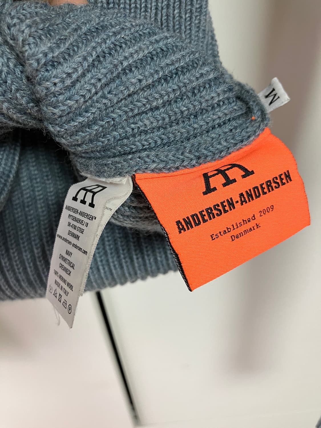 안데르센 안데르센 네이비 크루넥 라이트 인디고 m사이즈 상품이미지2