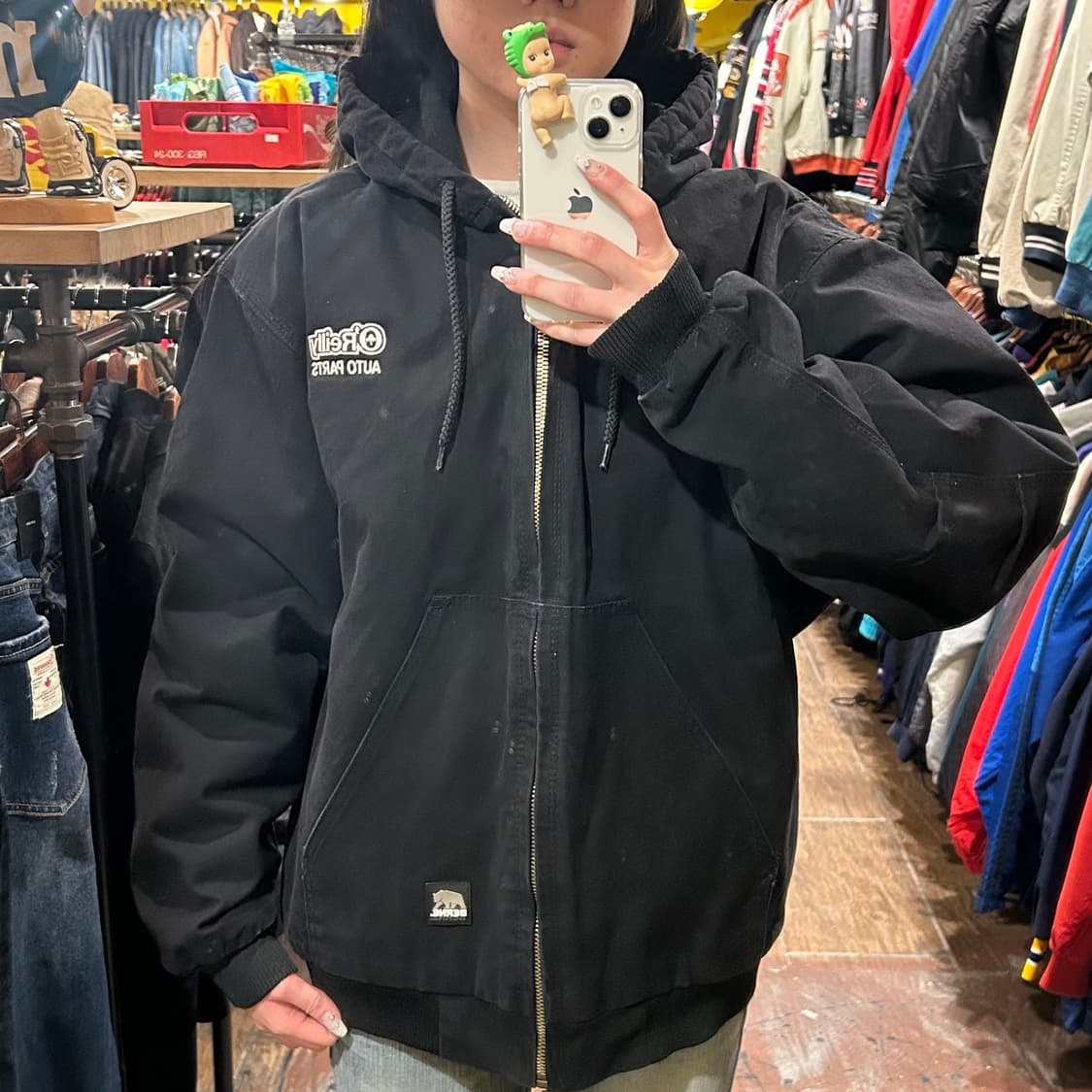 [HI]  berne 후드 자켓 블랙 상품이미지1