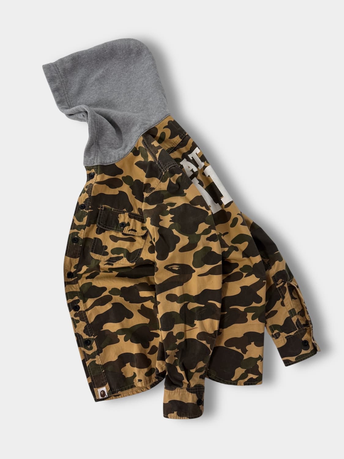 베이프 루즈핏 1st 황계 카모플라주 후드 셔츠 자켓 상품이미지3