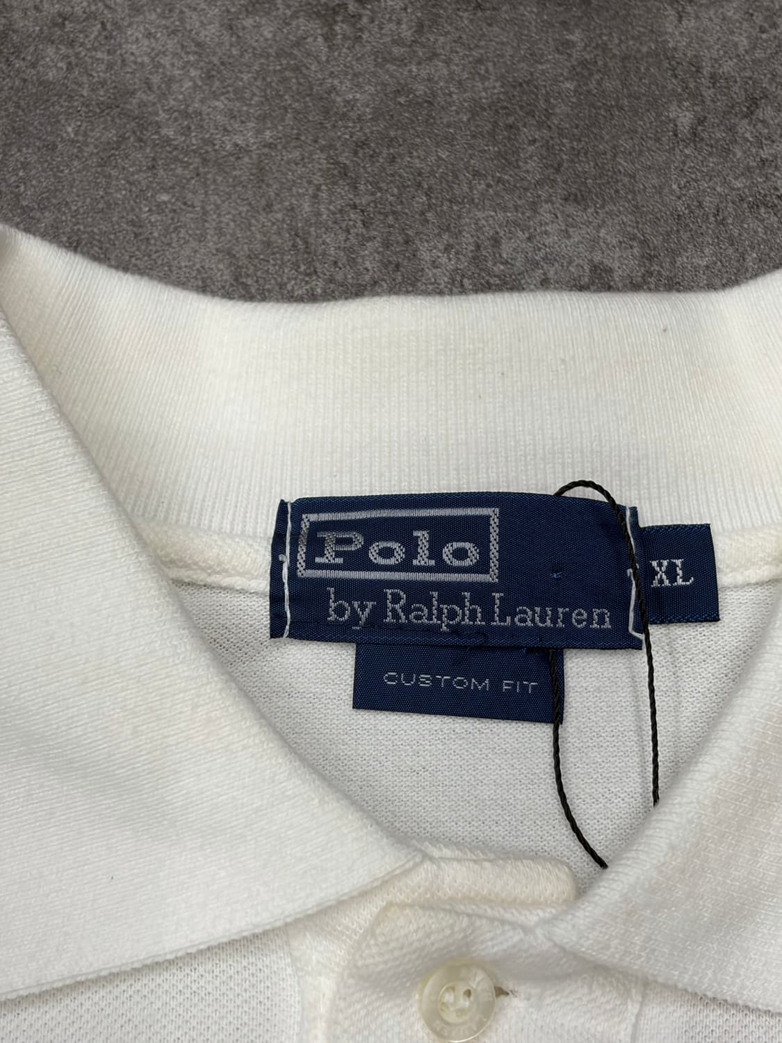 폴로 랄프로렌 빅포니 크레스트 로고 화이트 반팔 카라티 XL 상품이미지7