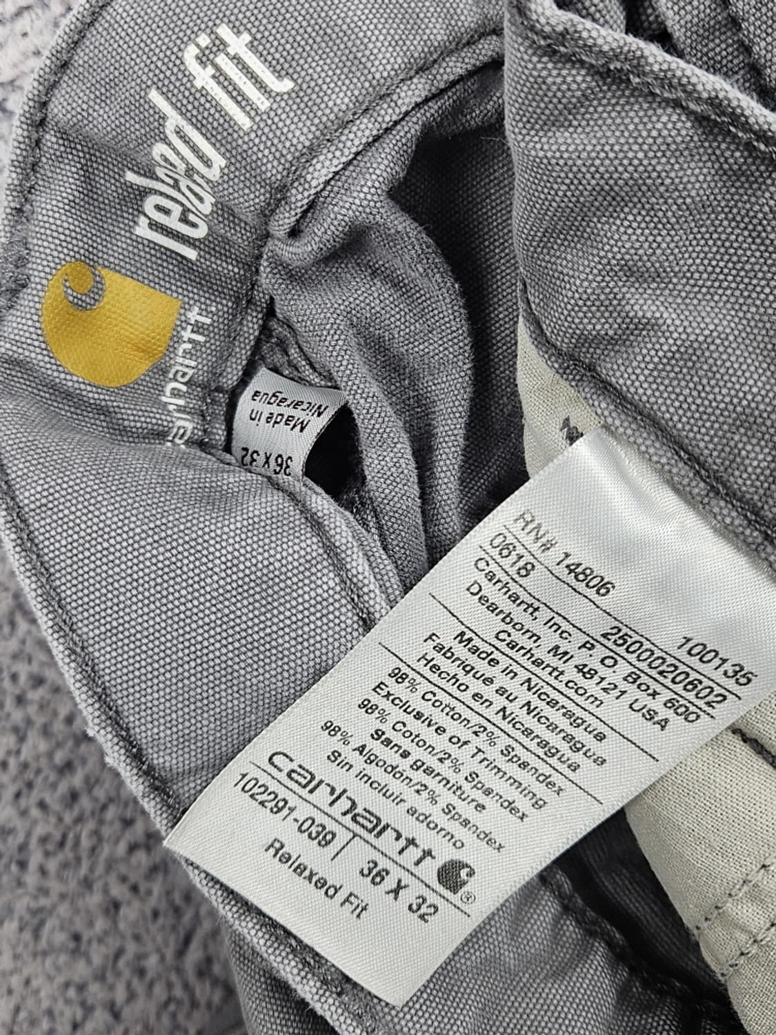 칼하트 코튼 카펜터 워크 팬츠 ( 36X32 ) / 10400 상품이미지7