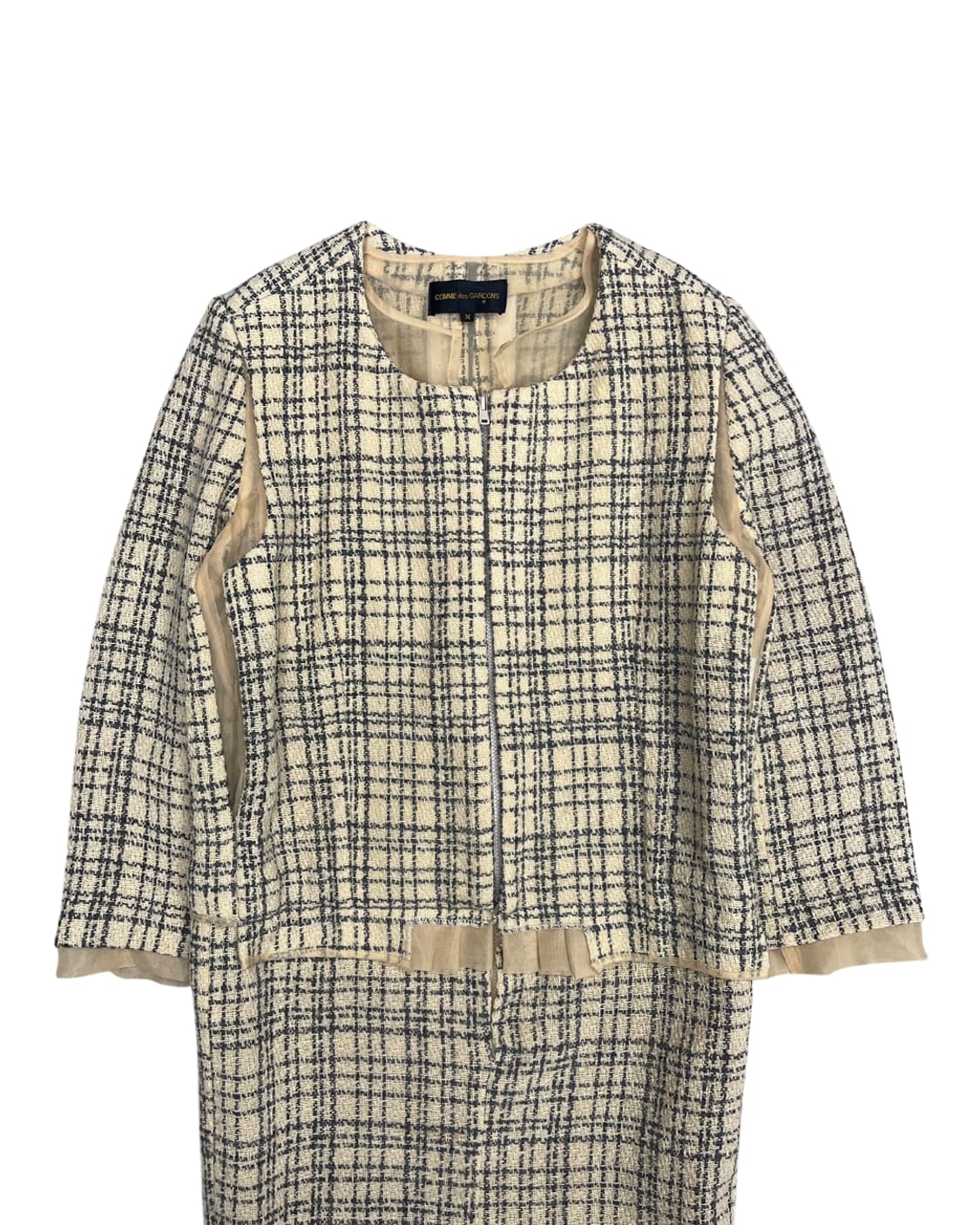 꼼데가르송 AD1997 레이어드 트위드 집업 드레스 상품이미지6