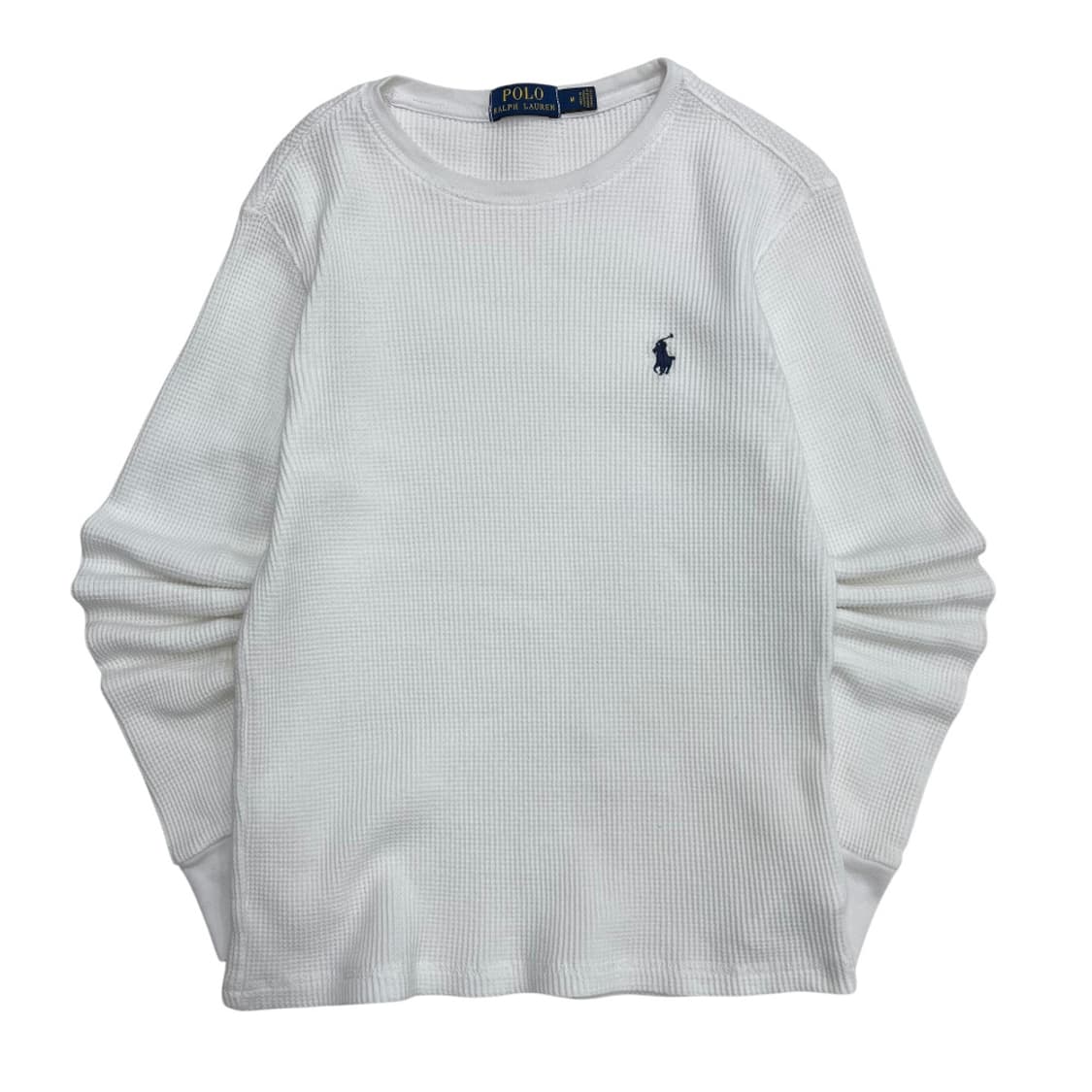 폴로 랄프로렌 네이비포니 화이트 와플 롱슬리브 M 상품이미지2