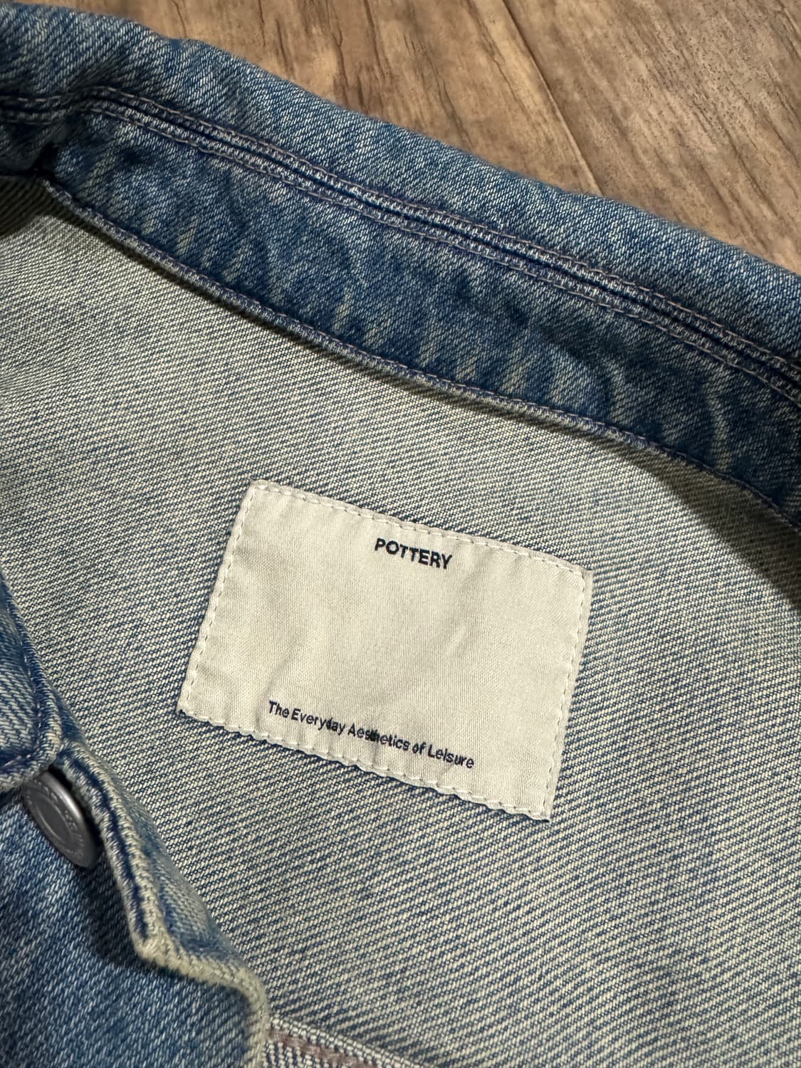 [3] 포터리 데님 트러커 데님 자켓 라이트블루 3사이즈 L사이즈 상품이미지4