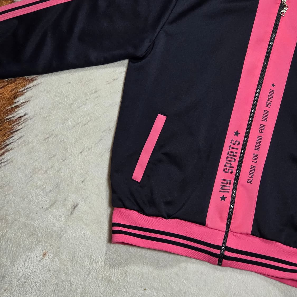 Y2K 키치 큐빅 후드 져지 상품이미지3