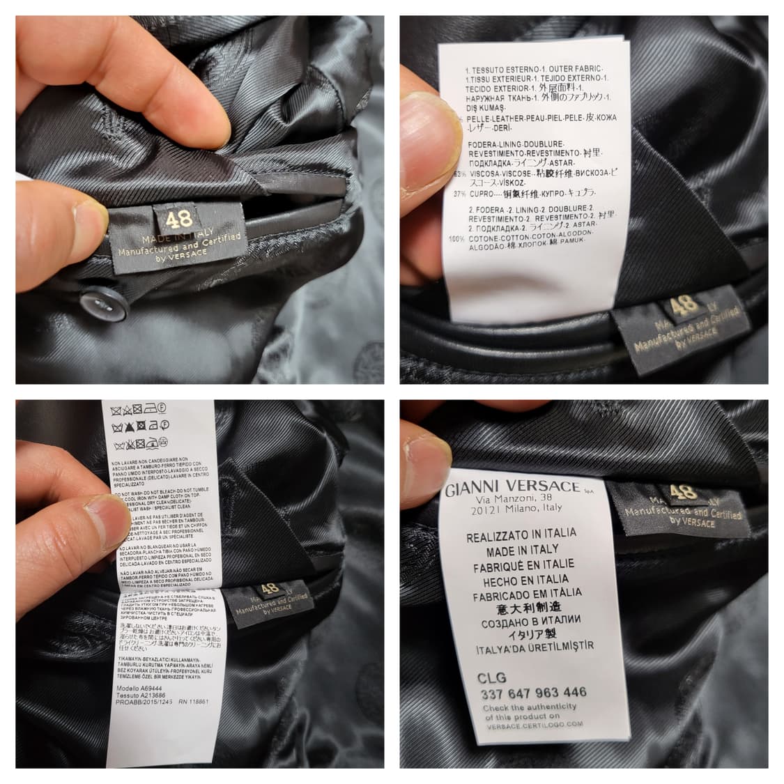 (48) 15FW Versace 베르사체 가죽자켓 레더자켓 상품이미지5