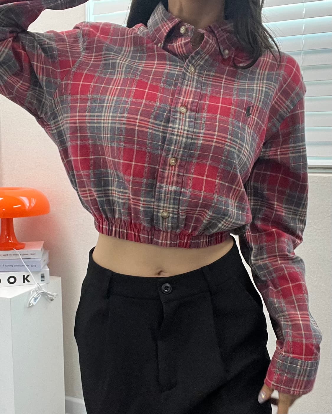 (WOMEN)폴로 크롭 셔츠-M840 상품이미지1