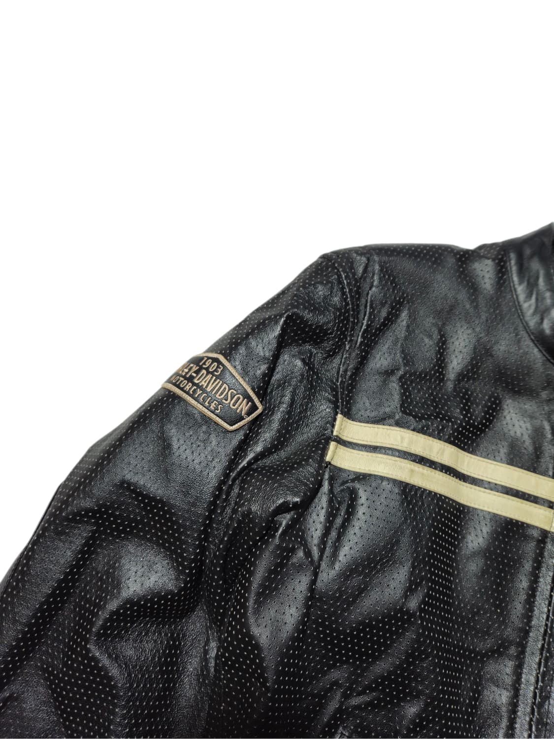 할리데이비슨 빈티지 레이싱 가죽자켓 레더자켓 모터사이클 S 상품이미지3