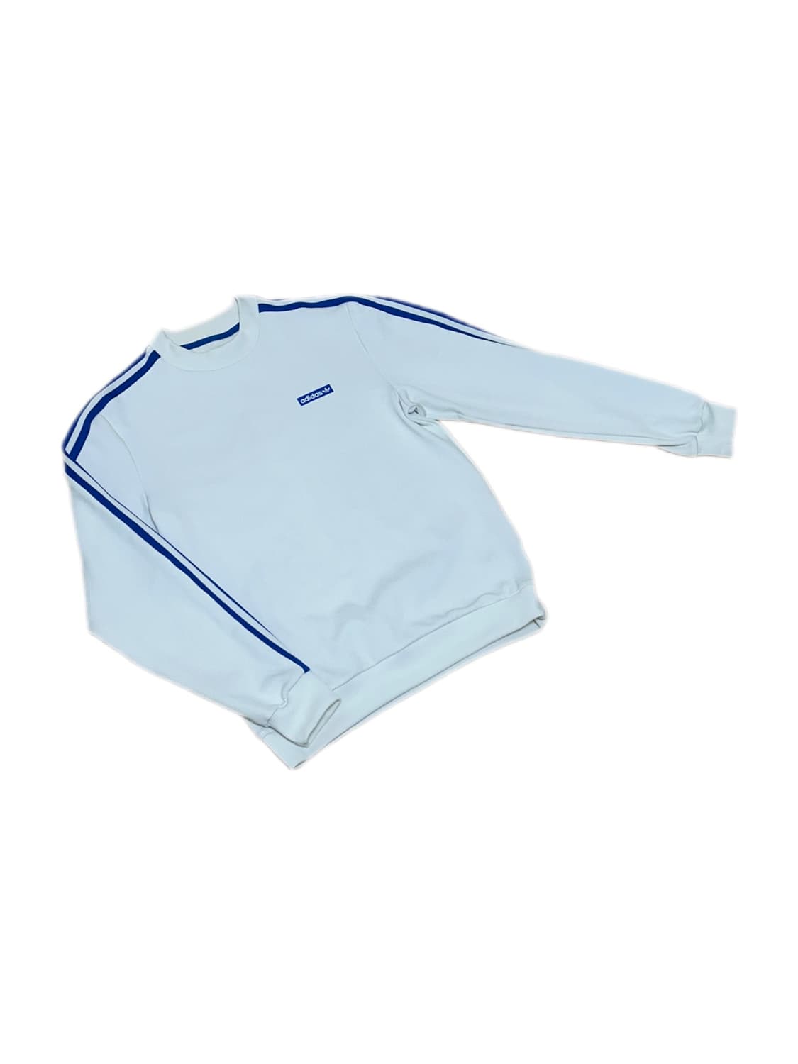 아디다스 화이트 블루 와플 맨투맨 상품이미지2