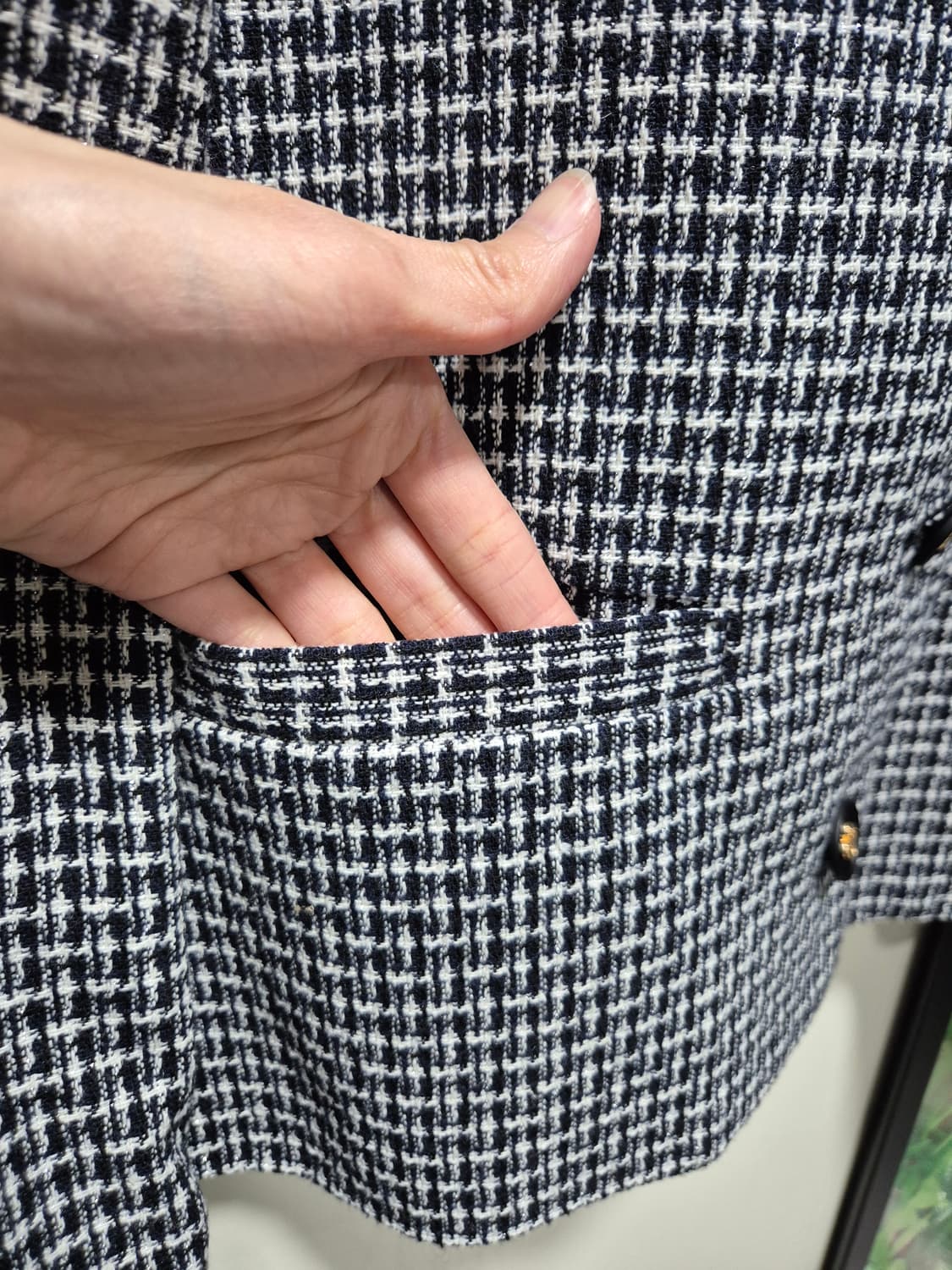 (세일)(새상품)체크 트위드 자켓 스커트 셋업 상품이미지3