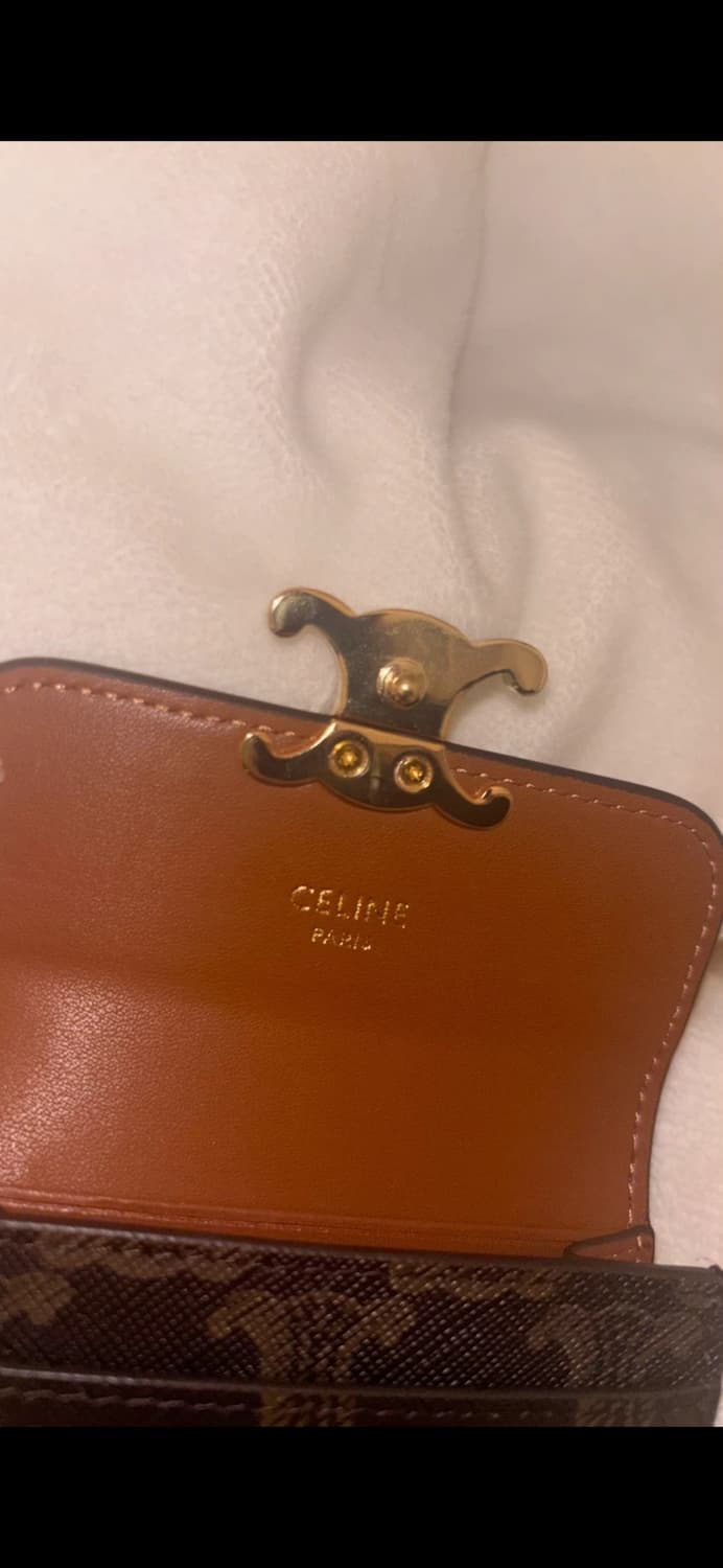 마지막 가격) 셀린느 트리옹프 캔버스 플랩 카드 홀더 상품이미지4