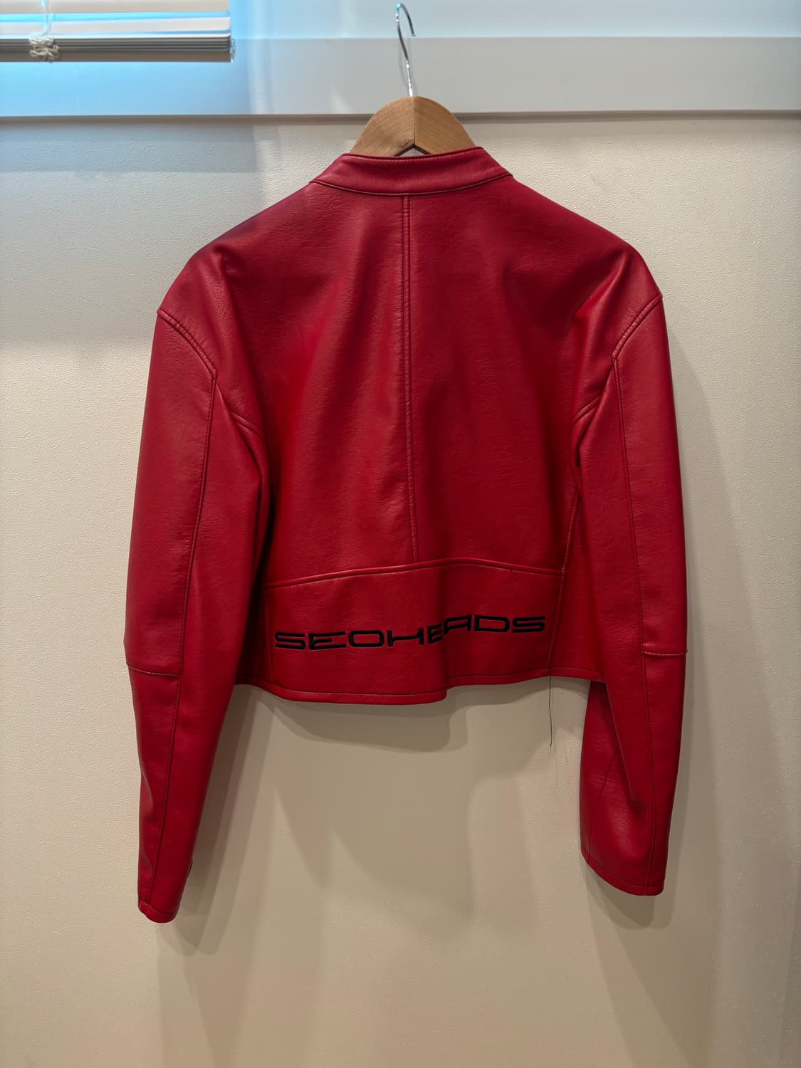 에스이오 가죽 레드컬러🫧(1회착용) 상품이미지4