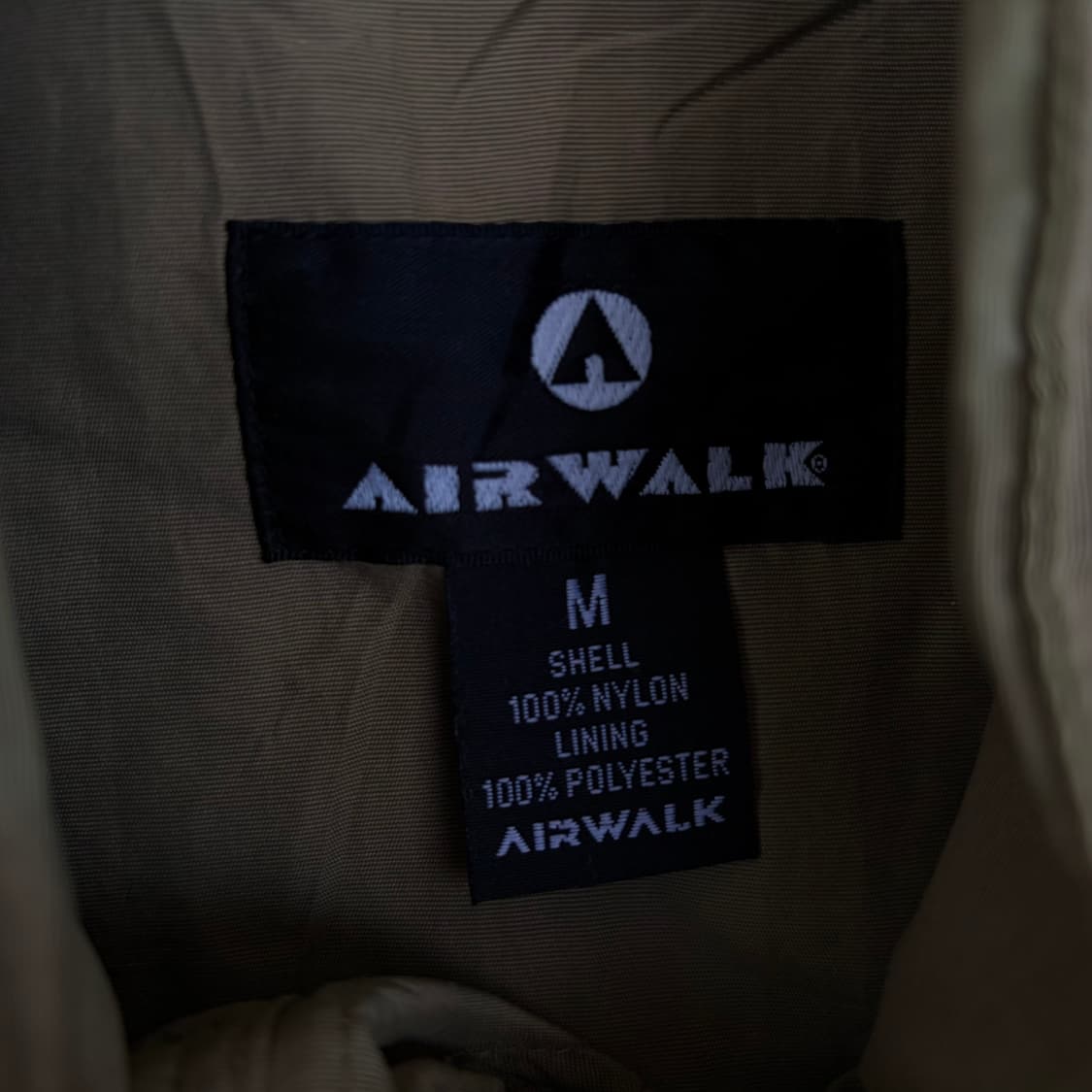 90s 에어워크 카메라 베이지 올드스쿨 바람막이 나일론 트랙자켓 M 상품이미지8