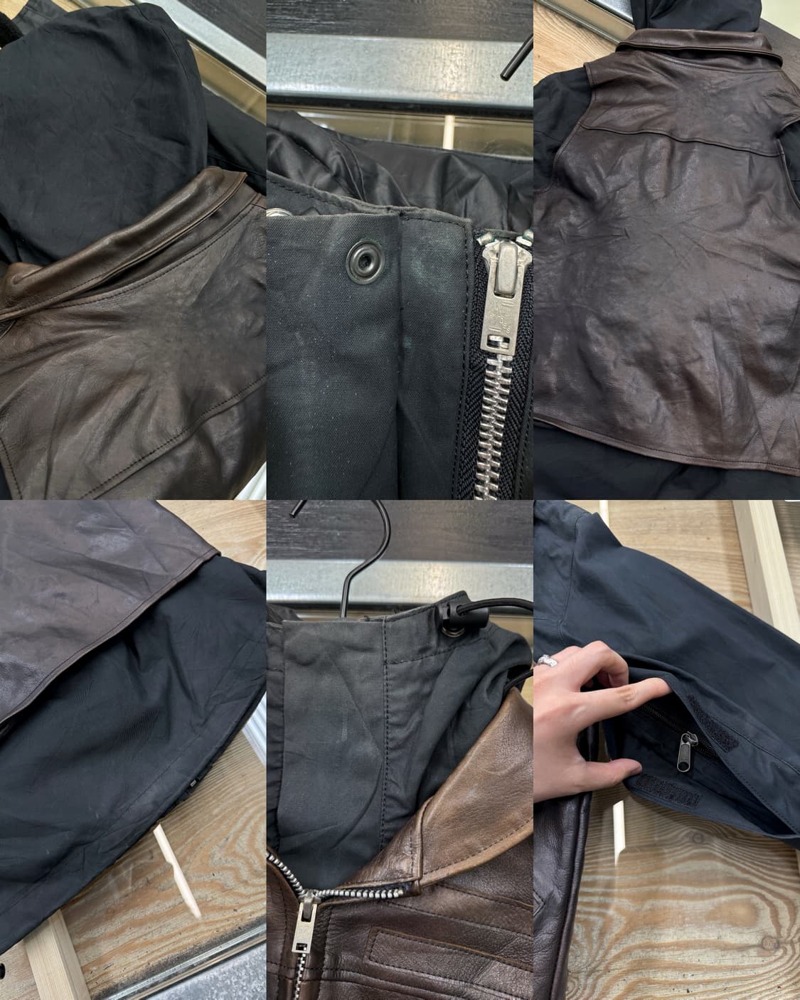 랙스 맥그리거 레더 베스트 도킹 후드 자켓 상품이미지9