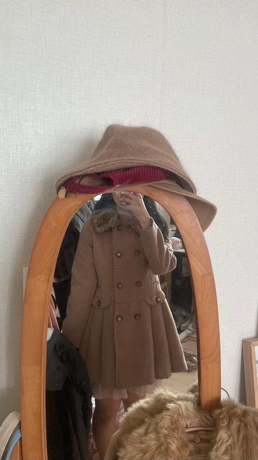 모리걸 빈티지 라떼갸루 엑시즈팜 퍼 코트 💗🤎 상품이미지6