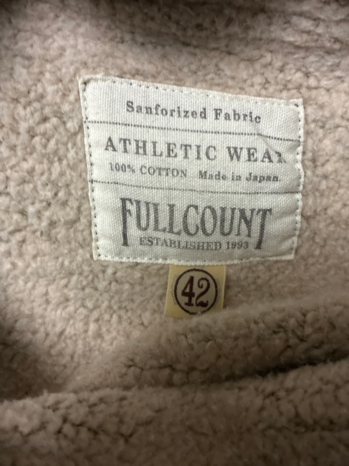 [42/L] 풀카운트(FULLCOUNT) 루프휠 헤비웨이트 후드티 (카키 상품이미지3