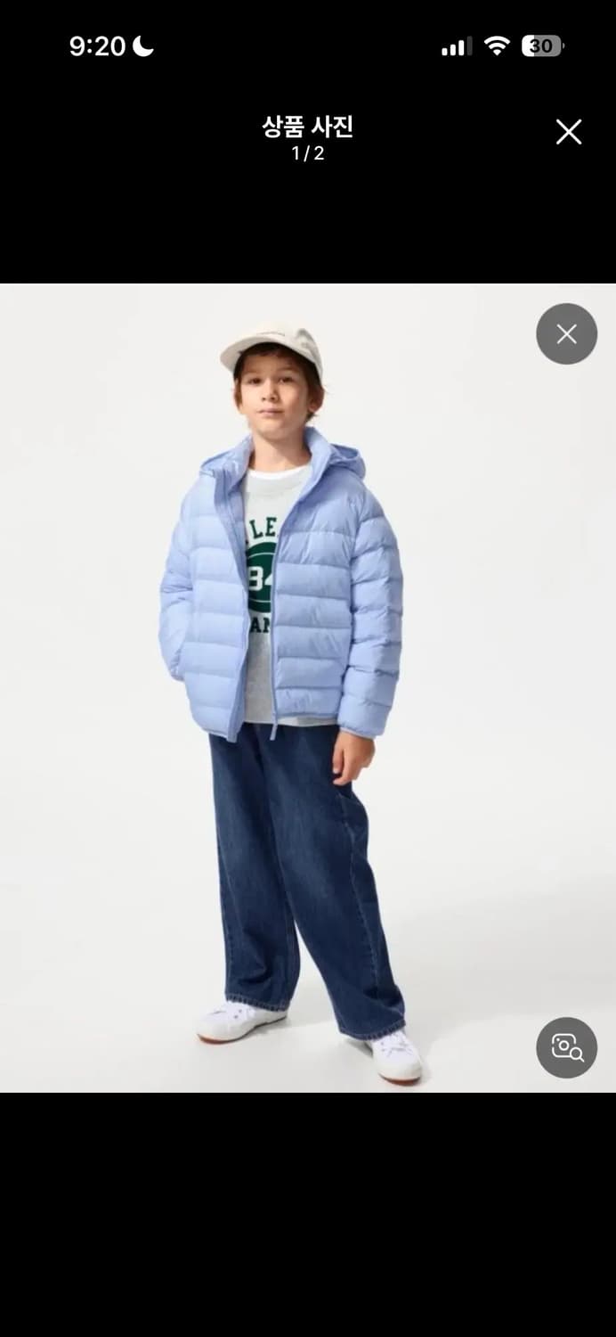 유니클로 키즈 경량패딩 160 상품이미지1
