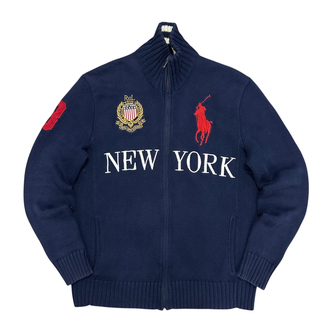 폴로 치프키프 뉴욕 빅포니 니트집업(S) 상품이미지1