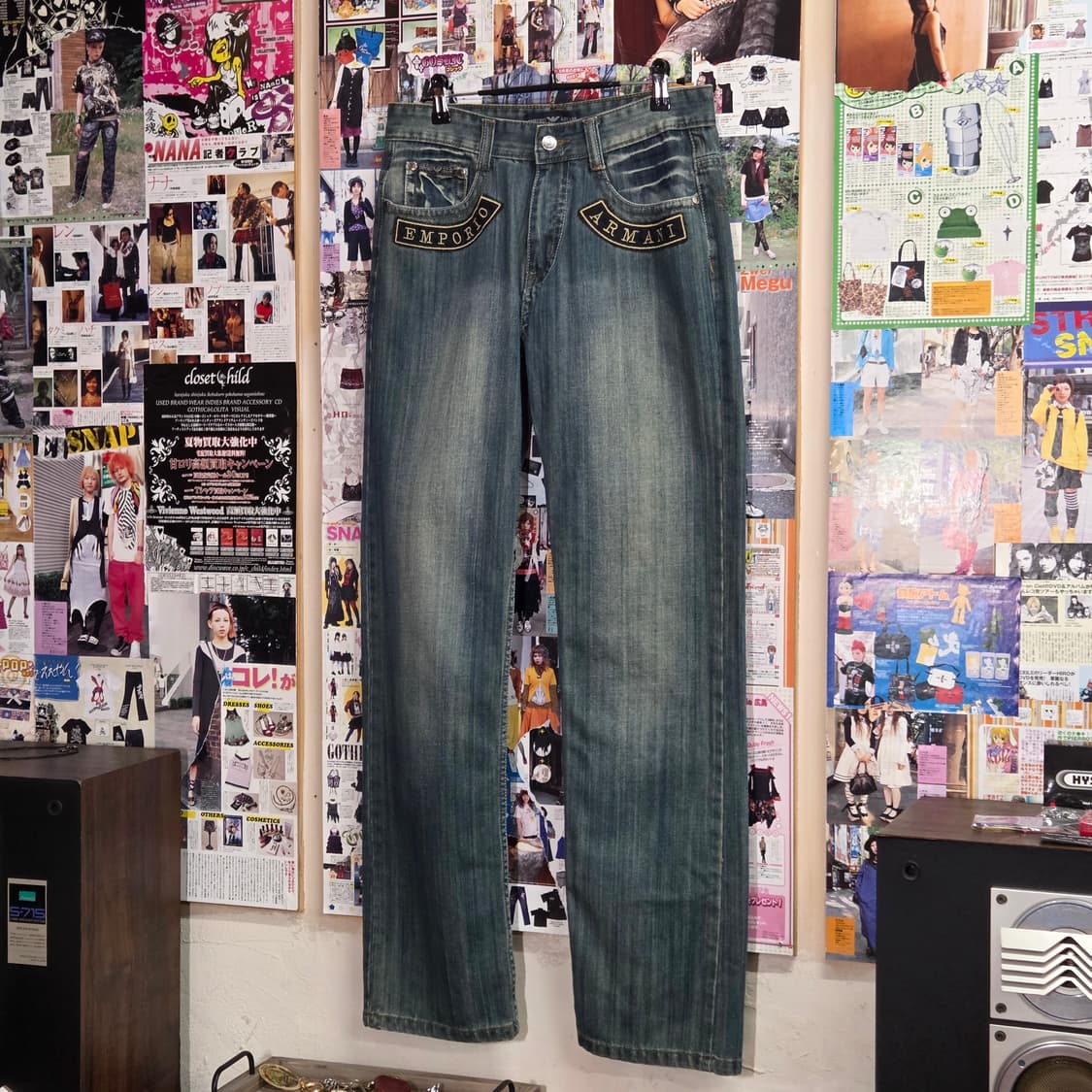 엠포리오 아르마니 패치 자수 데님 팬츠  상품이미지1