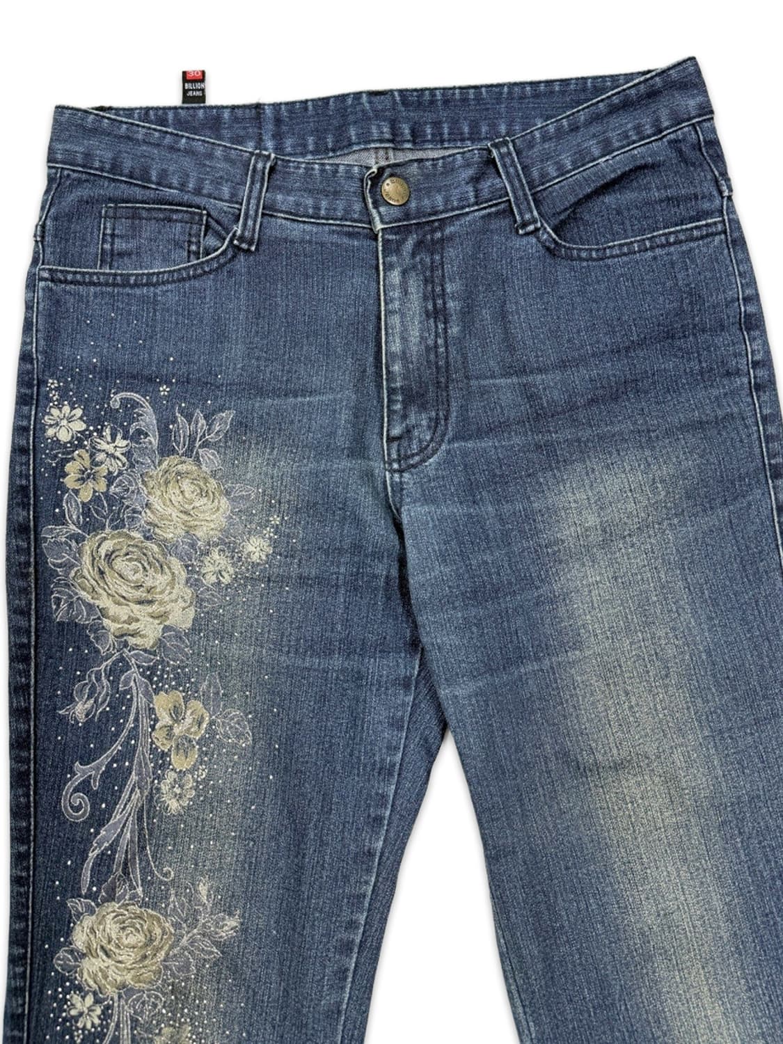 빈티지 Billion Jeans 로즈 레터링 부츠컷 데님 팬츠 상품이미지2