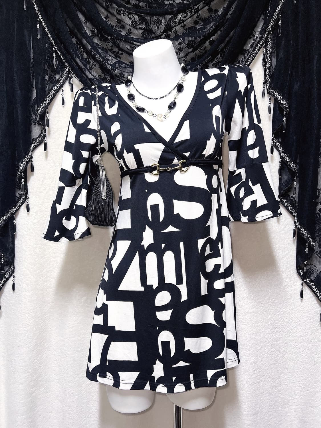 오네갸루 히메 로맨틱 로걀 금장버클 미니원피스 아게하 헤이세이 마즈깔 상품이미지1