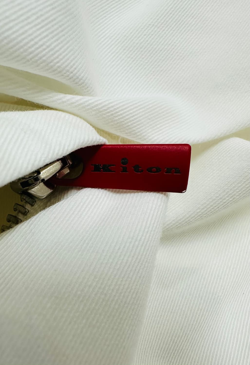 키톤 나폴리 드로스트링 화이트 팬츠 상품이미지5