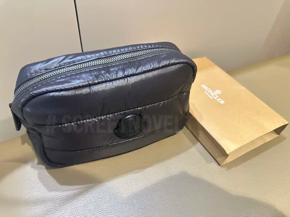 몽클레어 패딩파우치 골프파우치 퀄팅파우치 블랙 상품이미지2