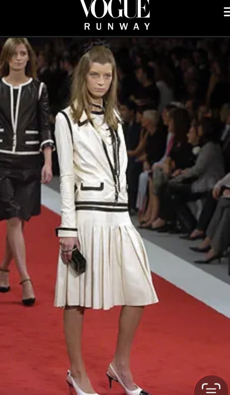 샤넬 런웨이 컬렉션 빈티지 양가죽 드레스 상품이미지1