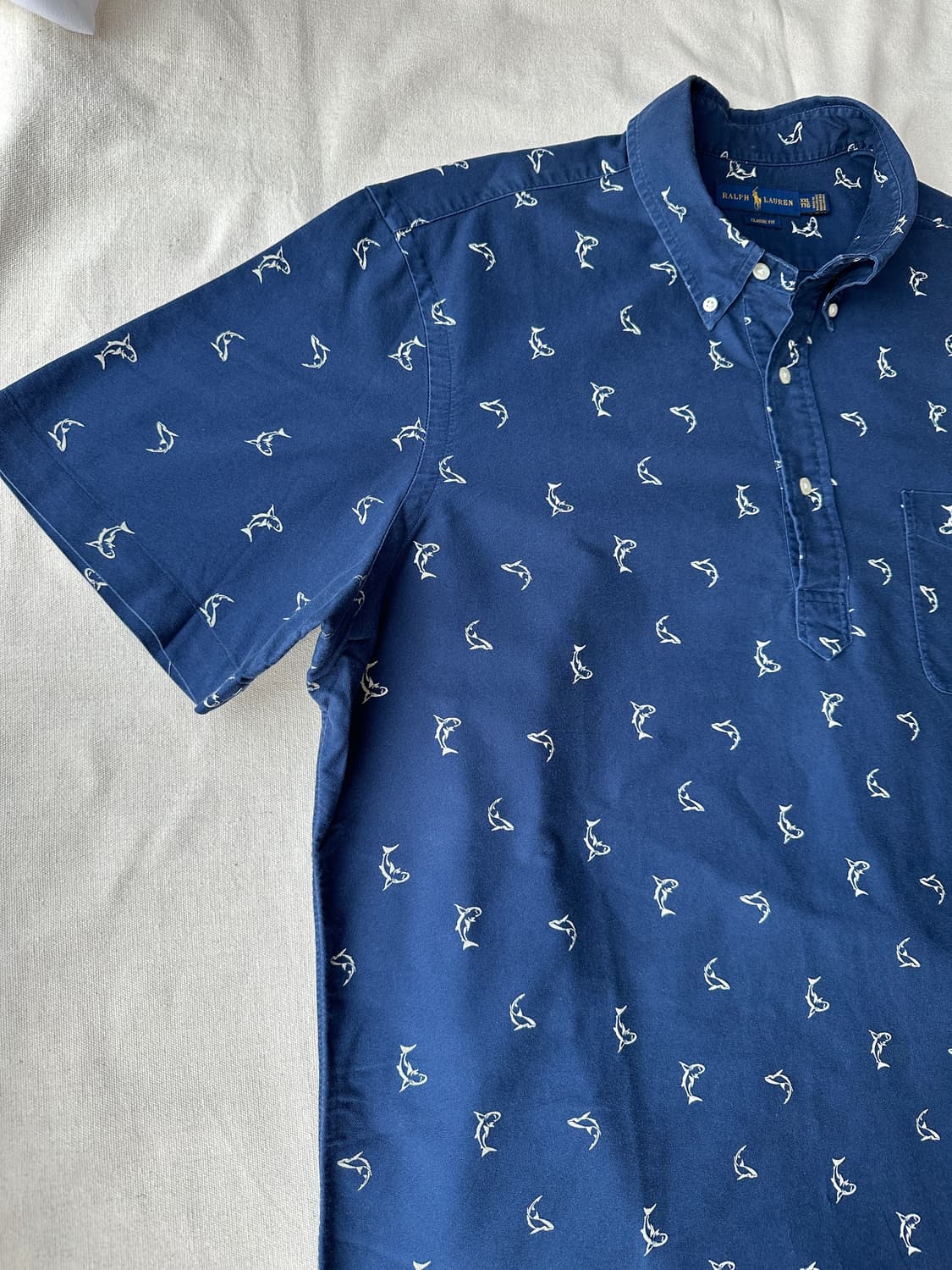 폴로 랄프로렌 돌고래 패턴 풀오버 반팔 셔츠 2XL 상품이미지5