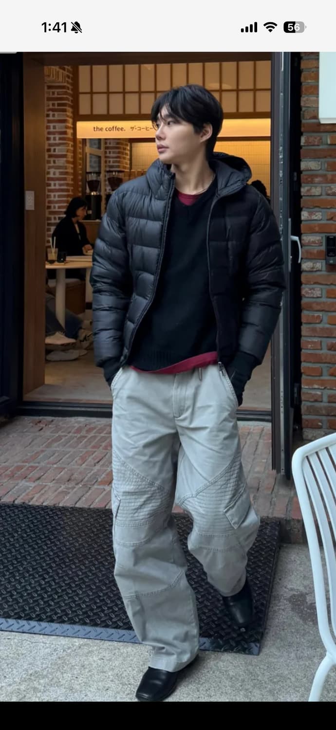 [노운 × 우연]washed biker cargo pants (gray) 상품이미지1