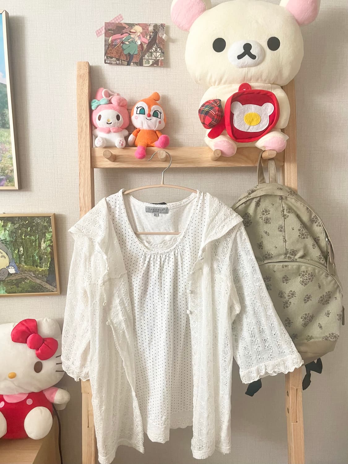 모리걸 빈티지 펀칭 레이스 후드 가디건 🤍🎀🌸 상품이미지2