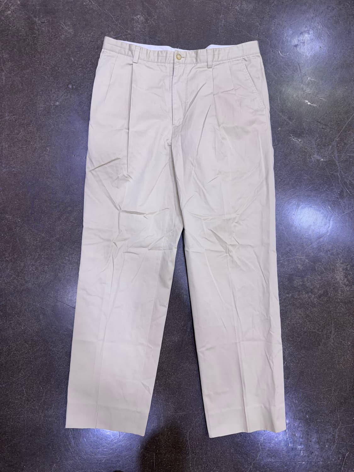 라코스테 클래식핏 투턱 치노팬츠 베이지 면바지 L 상품이미지1