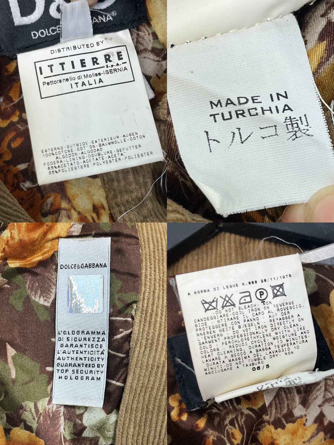 돌체앤가바나 2000's 코듀로이 자켓 상품이미지6