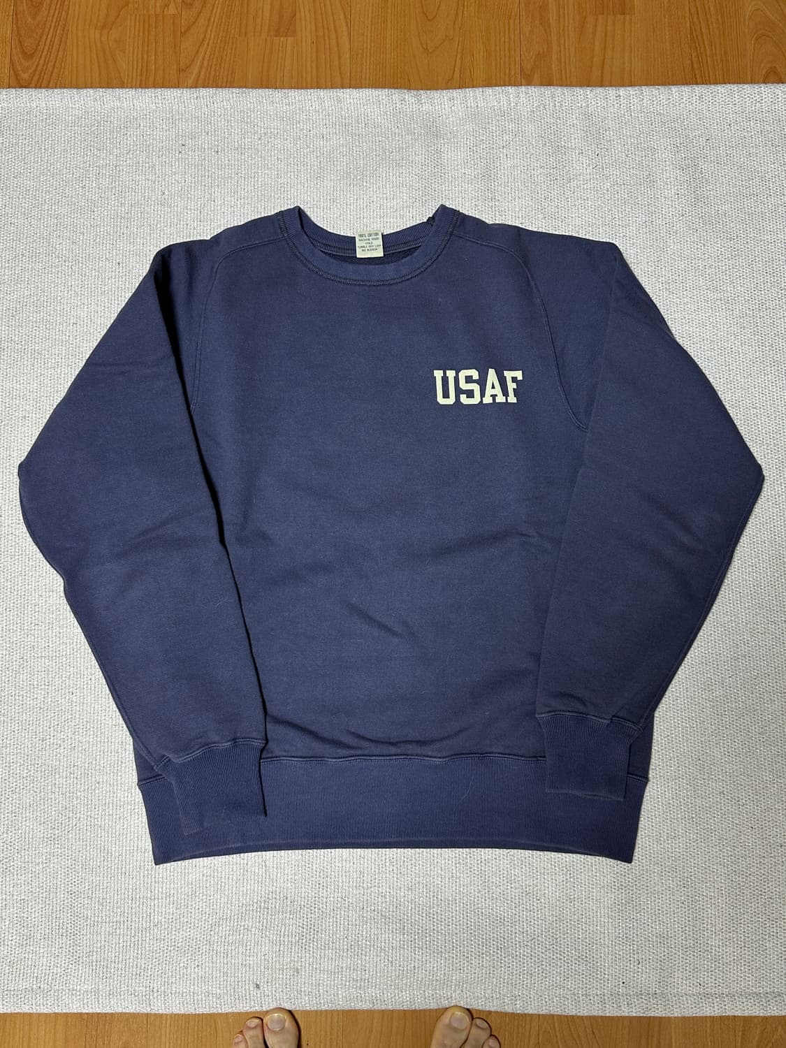 (100)버즈릭슨 USAF 루프휠 스웻 네이비 L 상품이미지1